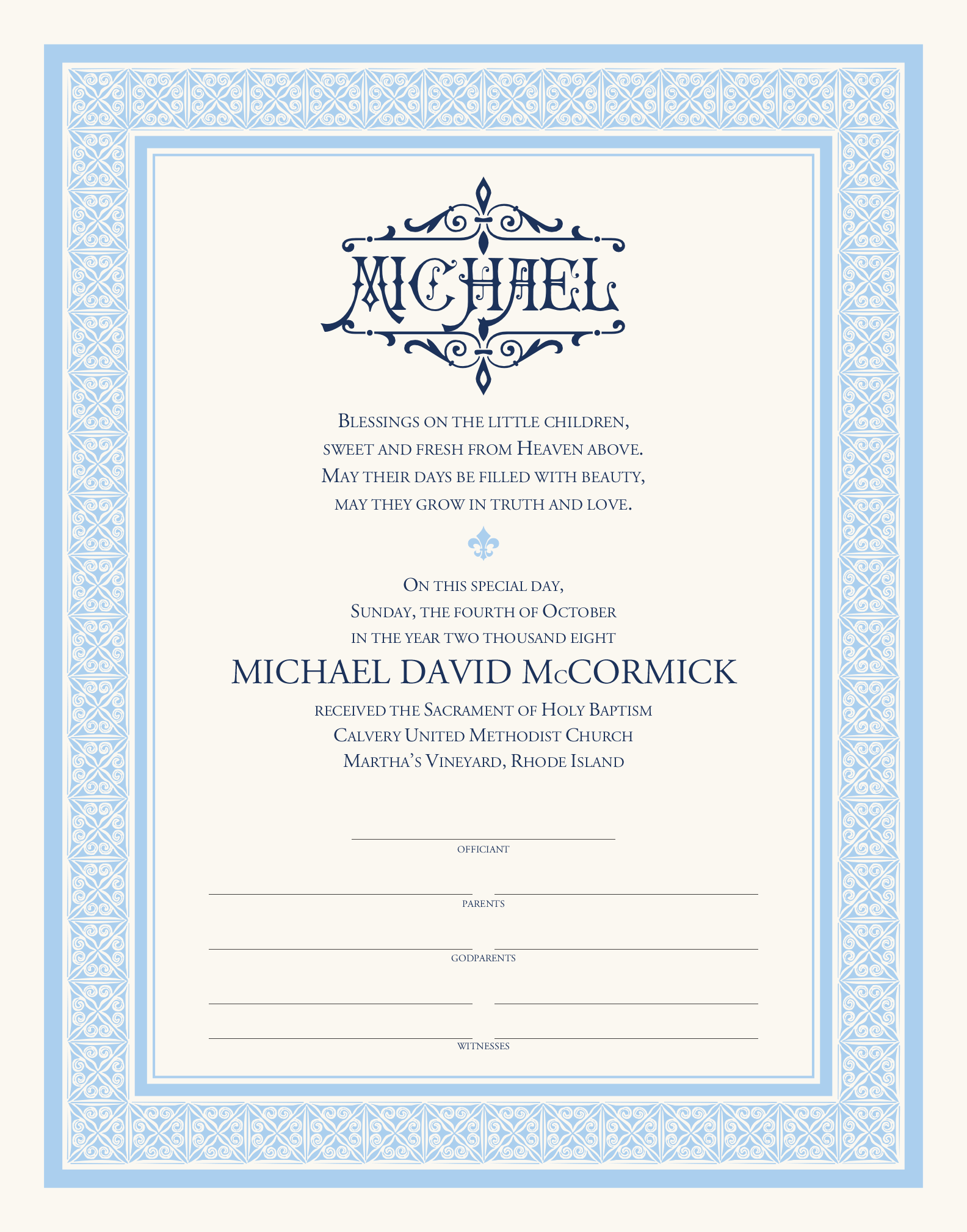 United Methodist Baptism Certificate Template Free Printable Baptism Certificate Customizable